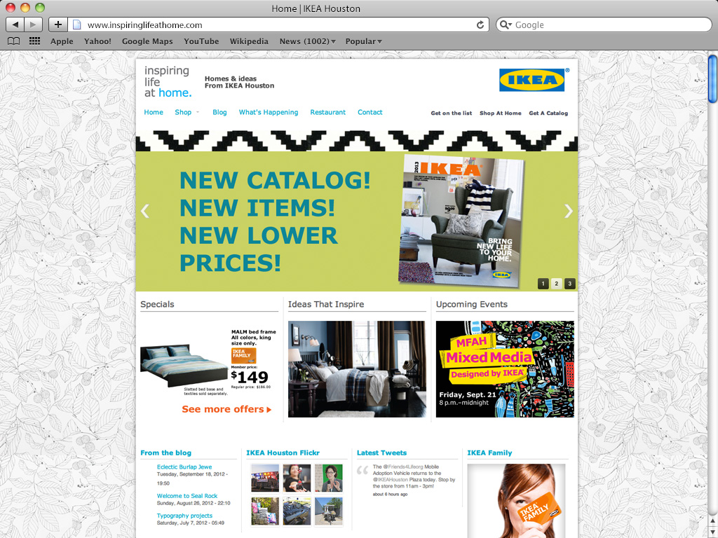 IKEA Houston Homepage